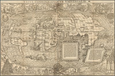 Mapa świata z 1537 roku autorstwa Sebastiana Munstera autorstwa Sebastian Munster