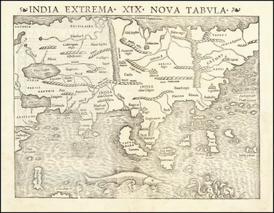 Mapa Azji z 1542 r. autorstwa Sebastiana Münstera autorstwa Sebastian Munster