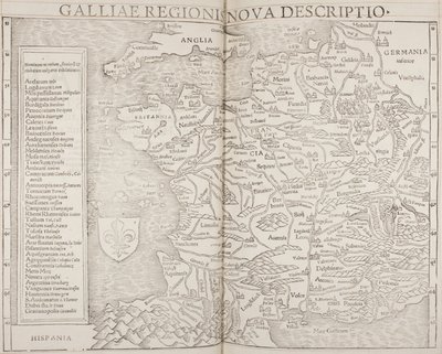 Kosmografia, detal Galii autorstwa Sebastian Munster
