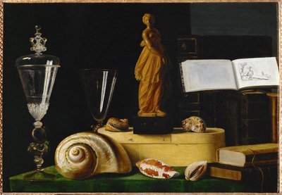 Nature morte a la statuette et aux coquillages - Martwa natura z posągiem i muszlami ... autorstwa Sebastian Stoskopff