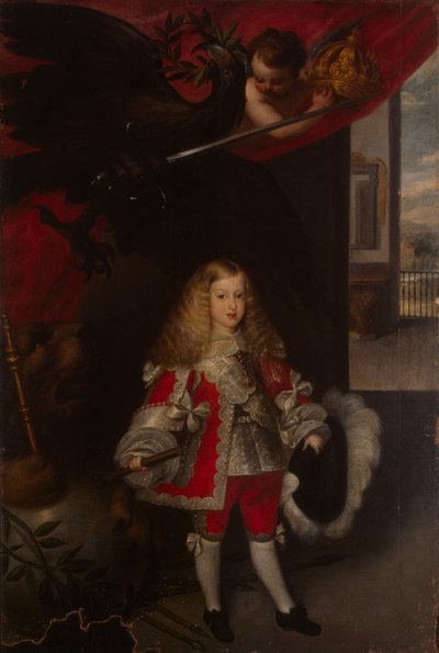 Portret Karola II z Hiszpanii jako dziecko, 1667-1670 autorstwa Sebastian de Herrera Barnuevo