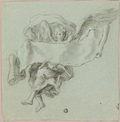Anioł z Putti niosący przedmiot autorstwa Sebastiano Conca