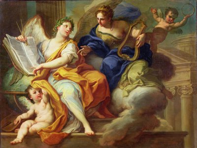 Urania i Erato autorstwa Sebastiano Conca