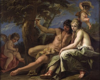 Angelica i Medoro. 1716 autorstwa Sebastiano Ricci