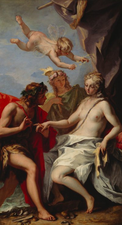Bachus i Ariadna (olej na płótnie) autorstwa Sebastiano Ricci