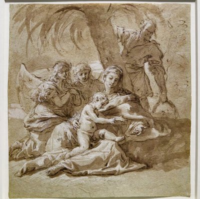 Odpocznij podczas ucieczki do Egiptu autorstwa Sebastiano Ricci