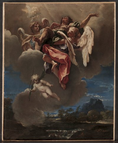 Studium do „Apoteozy świętego” (dla San Bernardino dei Morti, Mediolan) autorstwa Sebastiano Ricci