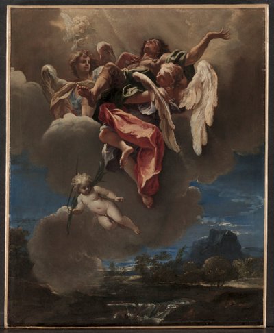 Studium Apoteozy świętego dla San Bernardino dei Morti, Mediolan, ok. 1930. 1695. autorstwa Sebastiano Ricci