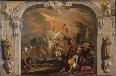 Chrzest Chrystusa, ok. 1713-14 (olej na płótnie) autorstwa Sebastiano Ricci