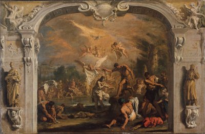 Chrzest Chrystusa, ca. 1713-14. autorstwa Sebastiano Ricci