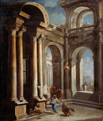 Uzdrowienie niewidomego z Jerycha”. autorstwa Sebastiano Ricci