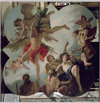 Kara miłości (olej na płótnie) autorstwa Sebastiano Ricci