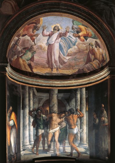 Biczowanie Chrystusa (fresk) autorstwa Sebastiano del (c.1485 1547) Piombo