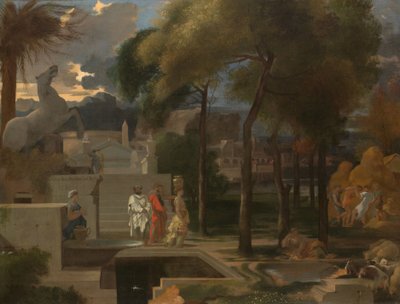 Pejzaż klasyczny, ok. 1660 (olej na płótnie) autorstwa Sébastien Bourdon
