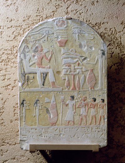 Stela nagrobna Tembu (malowany wapień) autorstwa Second Intermediate Period Egyptian