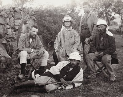 Grupa odkrywców, Dystrykt Judea, Palestyna, 1867 autorstwa Sergeant Henry Phillips
