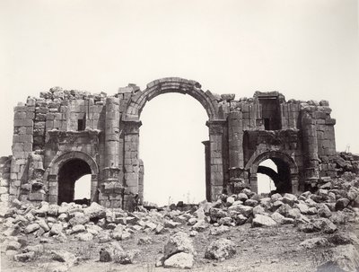 Łuk Hadriana przy wejściu do Jerash autorstwa Sergeant Henry Phillips