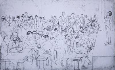 Komicy odpoczywają w domu, 1916 autorstwa Sergei Alexandrovich Polyakov