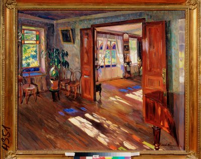 W domu - obraz Siergieja Arseniewicza Winogradowa (1869-1938), olej na płótnie autorstwa Sergei Arsenevich Vinogradov