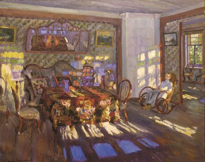 Światło słoneczne przez kolorowe szklane okna, 1916 autorstwa Sergei Arsenevich Vinogradov