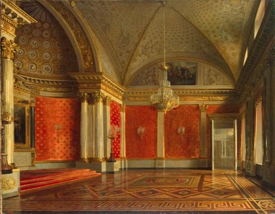 Mała Sala Tronowa Pałacu Zimowego, 1837 autorstwa Sergei Konstantinovich Zaryanko