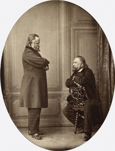 serca przeciwko sercom. Podwójny portret Aleksandra Iwanowicza Hercena 1812-1870, 1865 autorstwa Sergei Lvovich Levitsky
