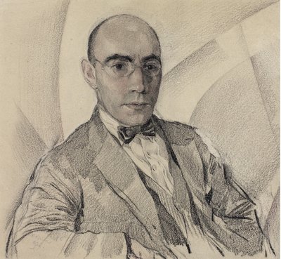 Portret artysty i fotografa Mirona Sherlinga 1880-1958 autorstwa Sergei Vasilevich Chekhonin