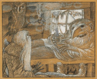 Chłop i domownik, 1922. autorstwa Sergei Vasilevich Chekhonin