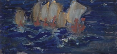 Ilustracja do bajki o carze Saltanie autorstwa A. Puszkina autorstwa Sergei Vasilievich Malyutin