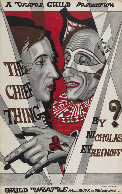 Plakat do filmu The Chief Thing, gra Nikołaj Jewreinow autorstwa Sergei Yurievich Sudeykin