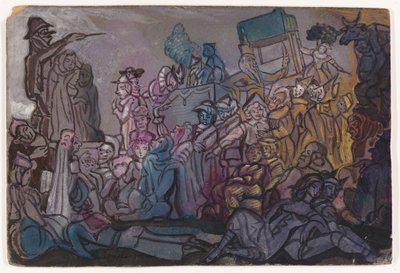 Scenografia do baletu Pietruszka I. Strawińskiego autorstwa Sergei Yurievich Sudeykin