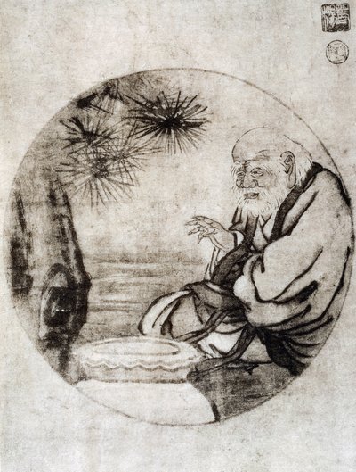 Portret Lao-Tzu, chińskiego filozofa z VI wieku pne, rysunek Sesshu Toyo (1420-1506), cywilizacja japońska, okres Muromachi autorstwa Sesshû Tôyô
