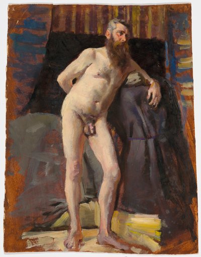 Brodaty nago autorstwa Severin Falkman