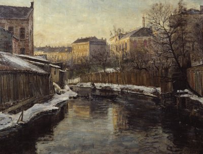 Od Akerselva (olej na płótnie) autorstwa Severin Grande
