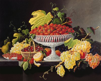 Martwa natura z truskawkami (olej na płótnie) autorstwa Severin Roesen