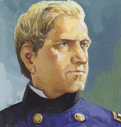 Generał Edward Canby (gwasz na papierze) autorstwa Severino Baraldi