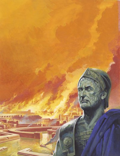 Hannibal z Kartaginą w płomieniach autorstwa Severino Baraldi