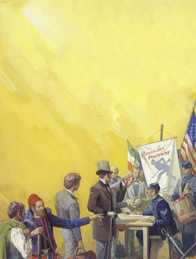 Irlandzka rekrutacja do amerykańskiej wojny secesyjnej autorstwa Severino Baraldi