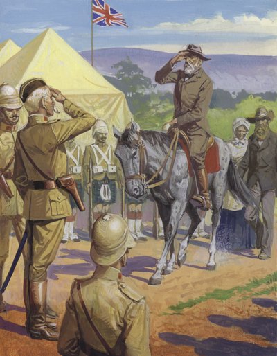 Pier Cronje poddający się lordowi Robertsowi autorstwa Severino Baraldi