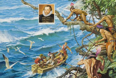 Sir Francis Drake (ok. 1540-96) (gwasz na papierze) autorstwa Severino Baraldi