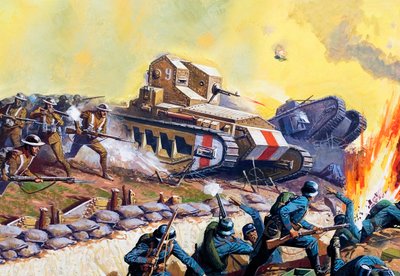 Czołgi na froncie zachodnim autorstwa Severino Baraldi