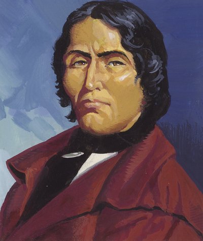 Tecumseh (gwasz na papierze) autorstwa Severino Baraldi
