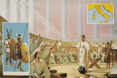 Zagrożenie ze strony plemion Sabine autorstwa Severino Baraldi