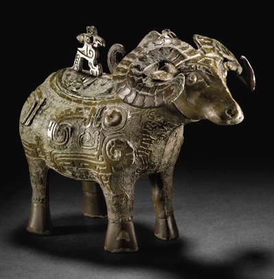Rytualne naczynie na wino w formie barana, Gong (brąz) autorstwa Shang Dynasty Chinese School