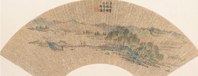 Krajobraz wg Wen Zhengming, datowany na 1640 rok. autorstwa Shao Mi