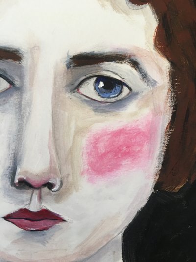 Portret rumieniącej się kobiety autorstwa Sharyn Bursic