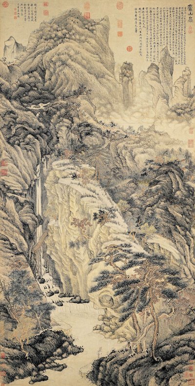 Lofty Mount Lu 廬山高 autorstwa Shen Zhou