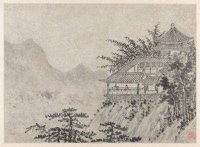 Dwanaście widoków Tiger Hill, Suzhou: tysiąc akrów chmur, po 1490 r. autorstwa Shen Zhou
