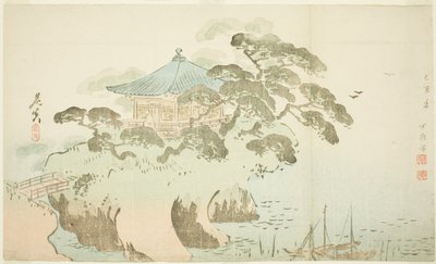 Sala świątynna autorstwa Shibata Zeshin