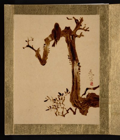 Wrona na drzewie autorstwa Shibata Zeshin